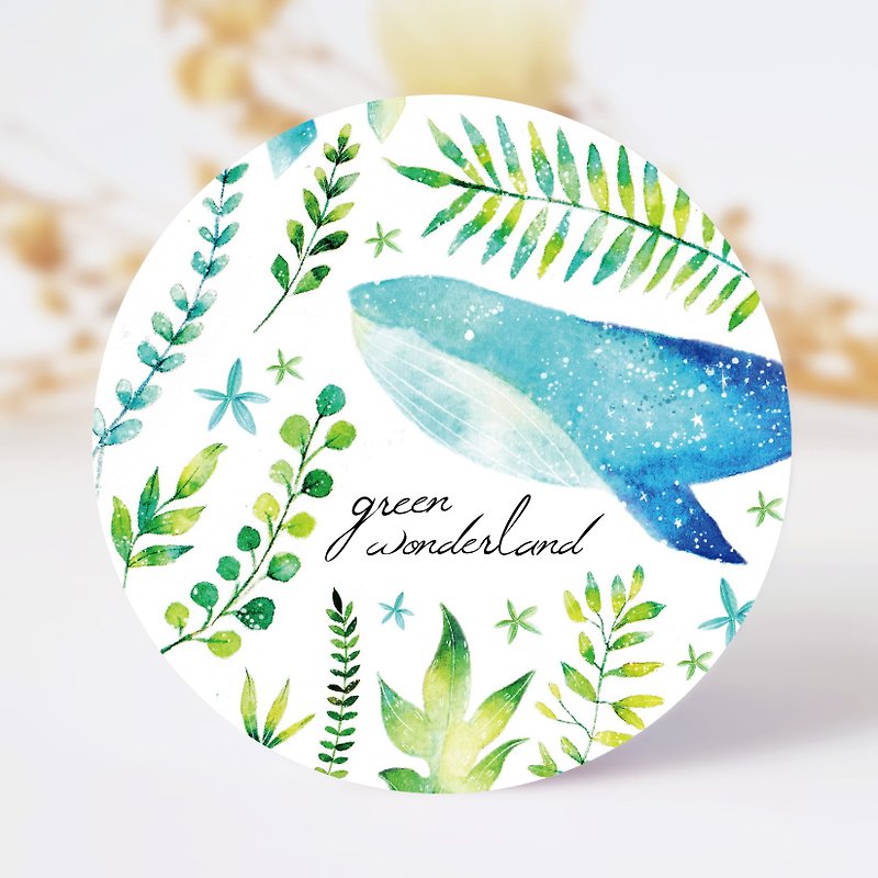 Floating green paper tape - Washi Tape - Paper Green