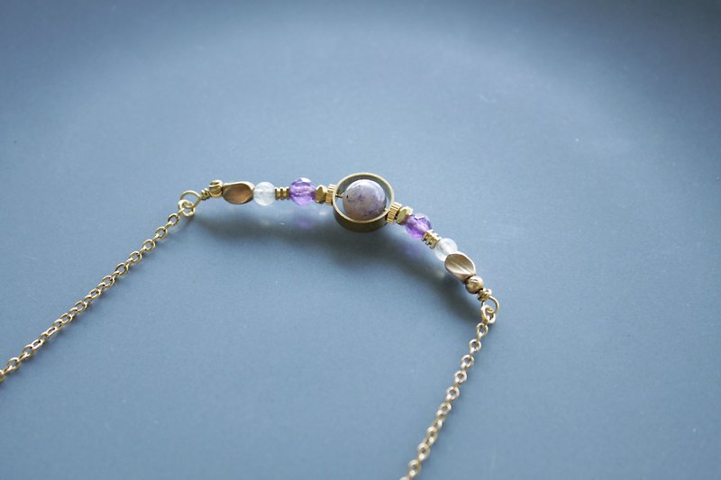 Moon - necklace - Necklaces - Copper & Brass Purple