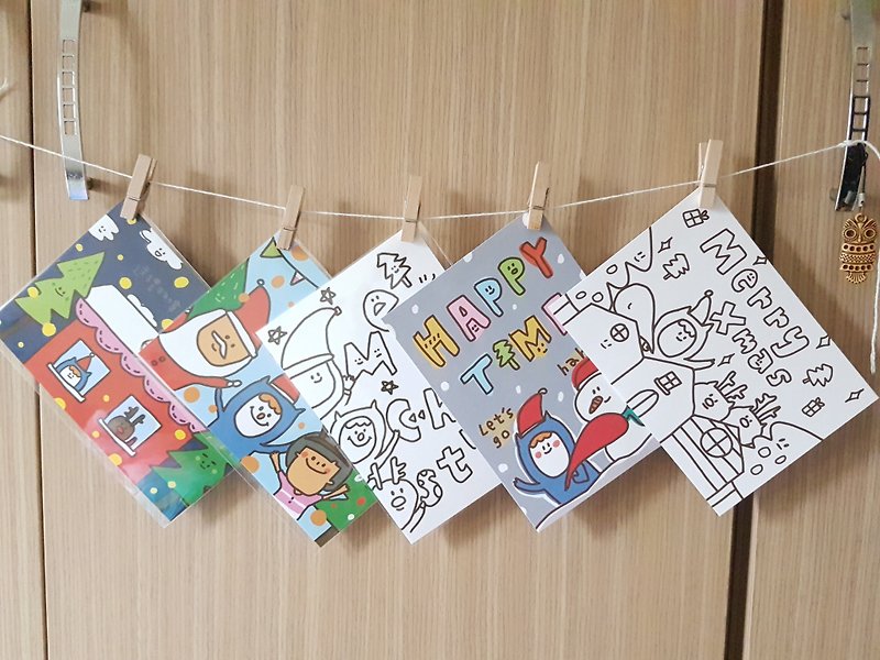 Ning's-聖誕節卡組(5入) - 心意卡/卡片 - 紙 