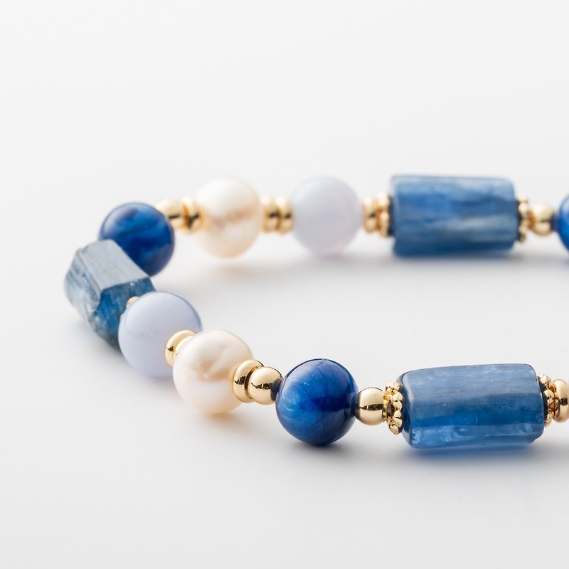 [Côte d'Azur] Stone Blue Onyx Pearls - Bracelets - Stone Blue