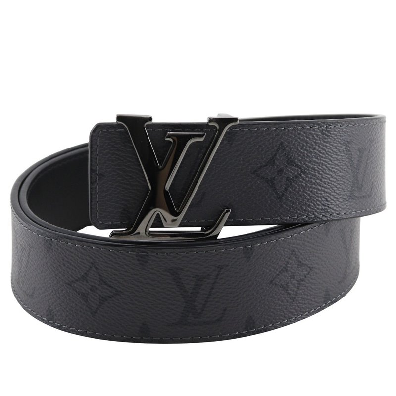 【日本直送】ルイ・ヴィトン LOUIS VUITTON サンチュール イニシャル ベルト モノグラムエクリプスリバース M0285 AC1222 メンズ【中古】 - 皮帶/腰帶 - 真皮 灰色