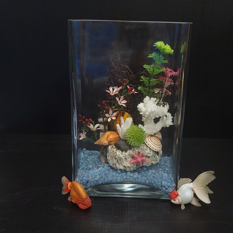 Fish Tank Coral Seascape, Flowing Wood Water Plant Combination Landscaping AM-003-M-03 - Plants - Glass 