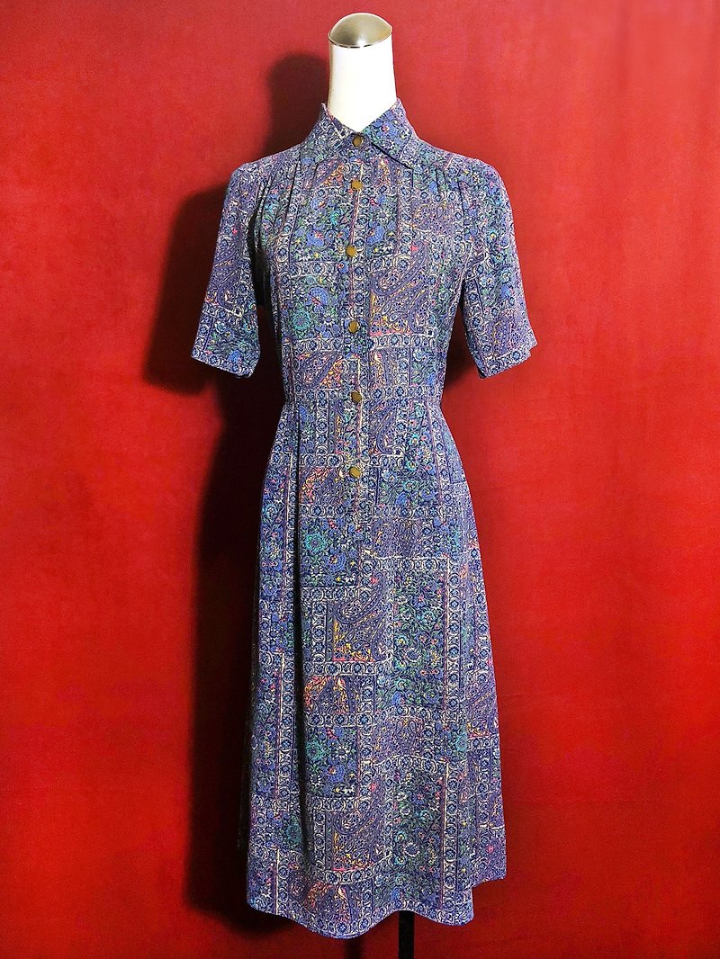 European totem vintage dress / abroad brought back VINTAGE - One Piece Dresses - Polyester Multicolor