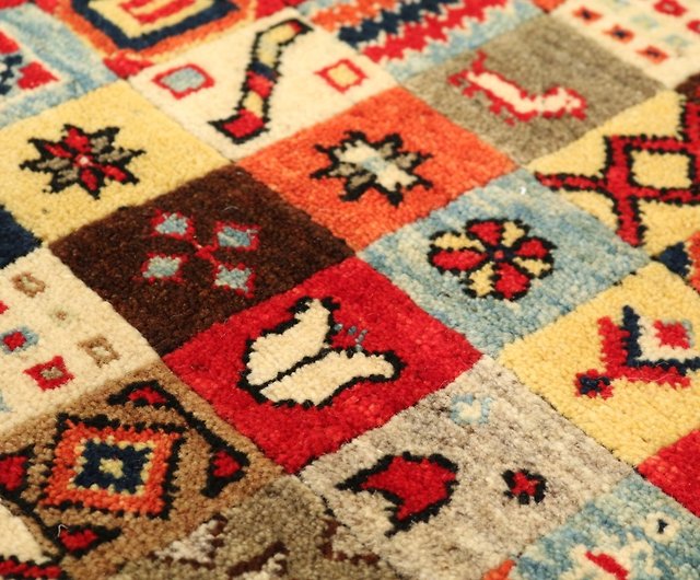 手織り トルコ絨毯 ハンドメイド ラグ リビングサイズ アイボリー