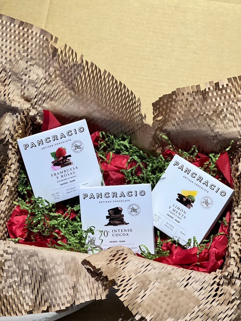 PANCRACIO Raspberry Rose Dark Chocolate MINI BAR - 40g - Chocolate - Fresh Ingredients 