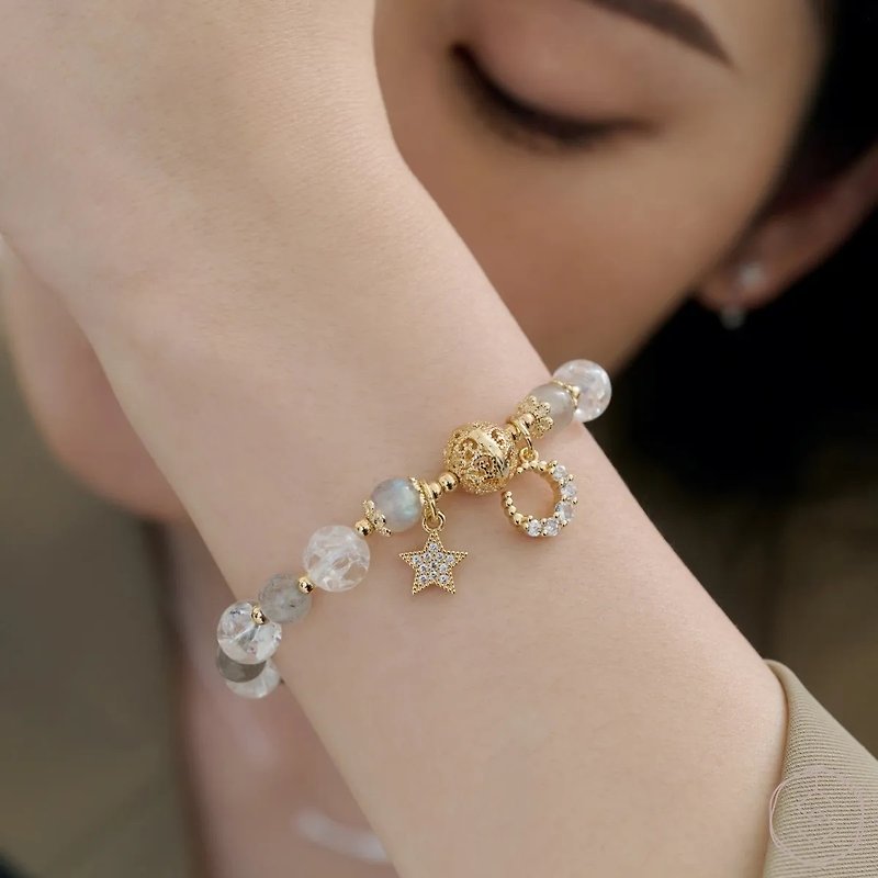 Lunar Eclipse | crystal bracelet - Bracelets - Crystal Gray