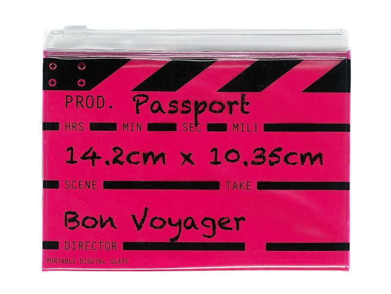 導演拍板護照套 - 桃紅色 - 證件套/識別證套 - 塑膠 粉紅色