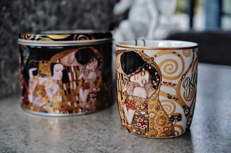 Carmani Klimt Kiss Mug - แก้วมัค/แก้วกาแฟ - เครื่องลายคราม ขาว