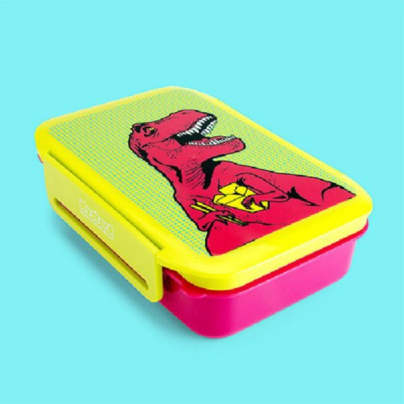 British Mustard Lunch Box-Tyrannosaurus is hungry - Cookware - Plastic Multicolor