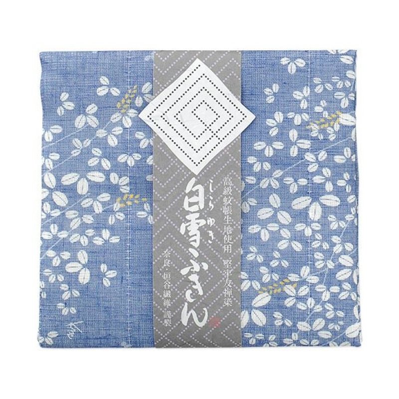 Kyoyuzen-dyed all-purpose towel/Hagi blue - ผ้ารองโต๊ะ/ของตกแต่ง - ผ้าฝ้าย/ผ้าลินิน สีน้ำเงิน