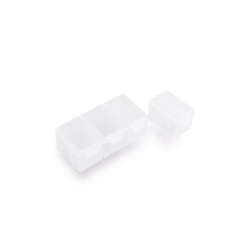 190+ accessories plastic weekly pill box, removable set of seven - Storage - Polyester Transparent