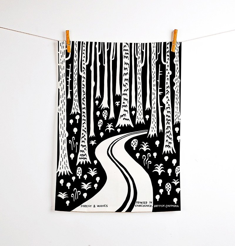 Forest & Waves桌巾/森林深處 Deep Woods - 毛巾浴巾 - 紙 