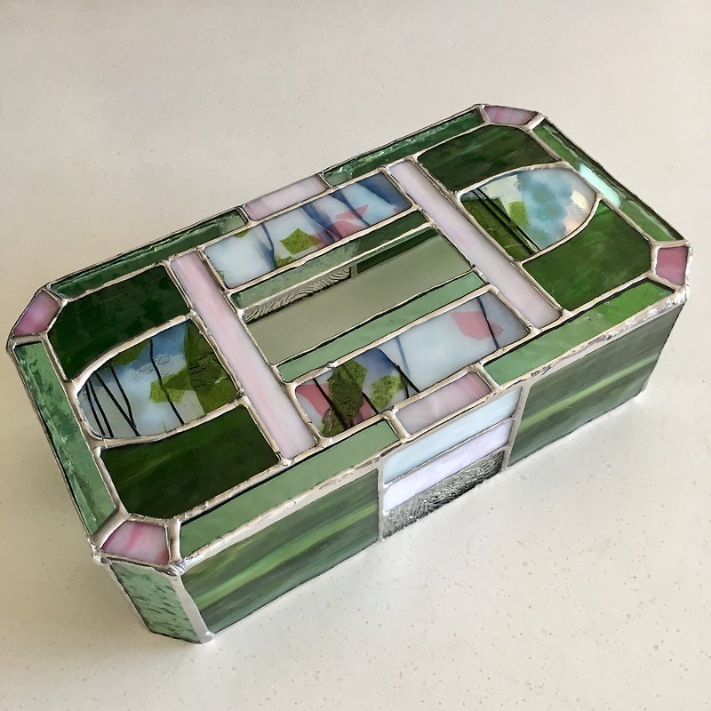 Tissue box case Secret flower glass Bay View - กล่องทิชชู่ - แก้ว สึชมพู