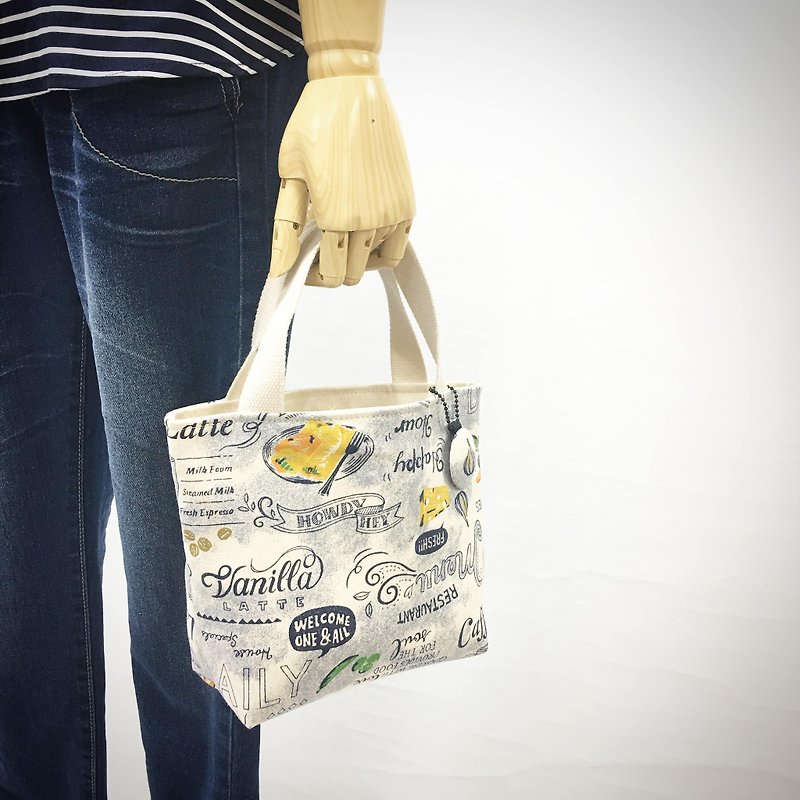 | •R• | Japan fixed fan mini universal tote bag/handbag | Good Food - กระเป๋าถือ - ผ้าฝ้าย/ผ้าลินิน 