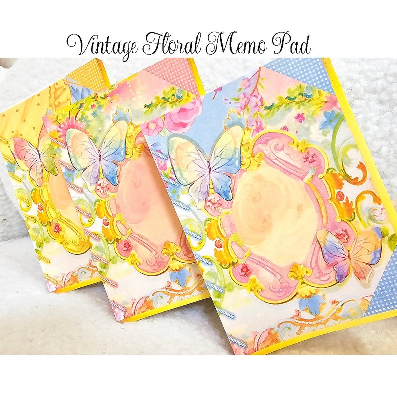 Vintage Floral Book Notepad - Sticky Notes & Notepads - Paper 