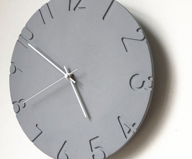 Keduシリーズフェアフェイスコンクリートサイレントクロックセメント