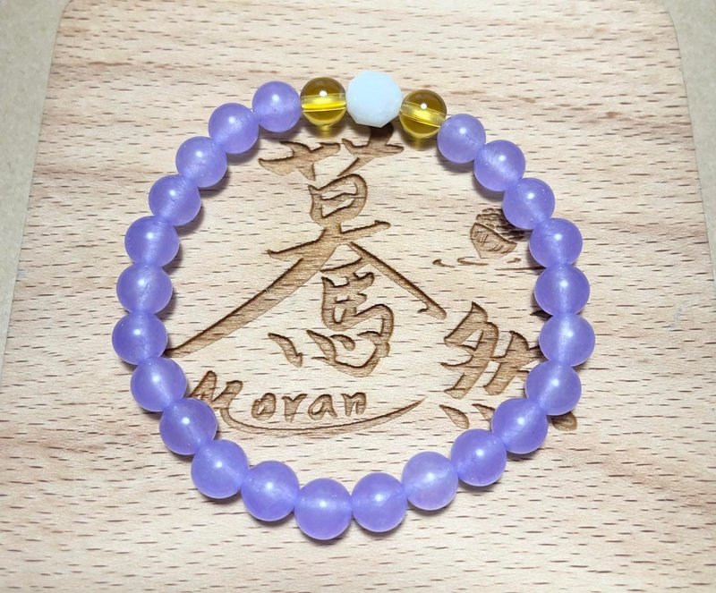 Suddenly (bracelet series) violet chalcedony--soothing the mind - Bracelets - Crystal Purple