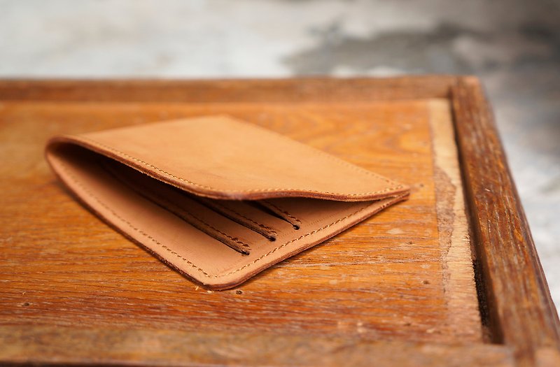L card/cash case L card/cash case top leather simple and exclusive lettering - Wallets - Genuine Leather Brown