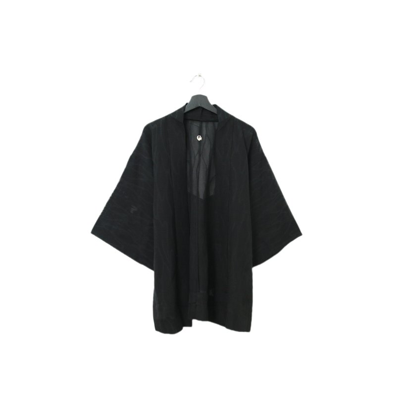 Back to Green-日本透膚羽織 水波壓紋 tf-22/vintage kimono - 女大衣/外套 - 棉．麻 
