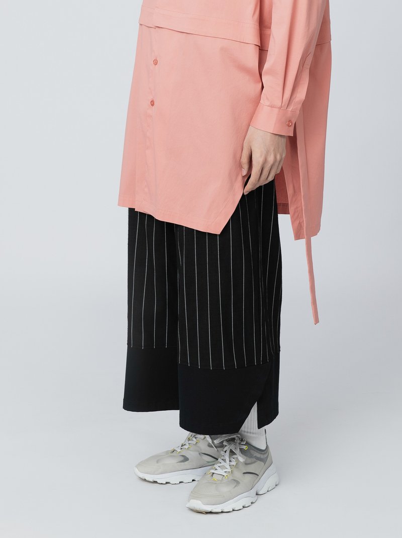 拼接寬褲-黑 / Collage pants - Black - 中性長褲/短褲 - 其他人造纖維 黑色