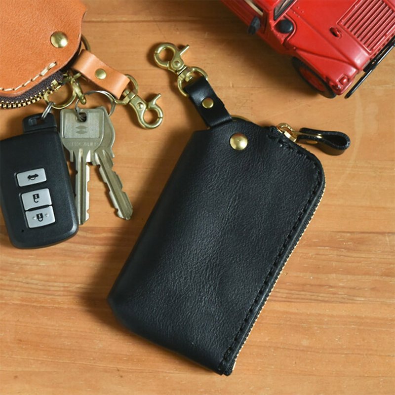 Japanese craftsman handmade leather key bag - 3 colors in total - Coin Purses - Other Materials Multicolor