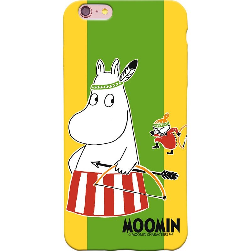 【iPhone系列】Moomin授權-滿版硬殼 全面包覆 Moomin射箭 - 手機殼/手機套 - 塑膠 綠色