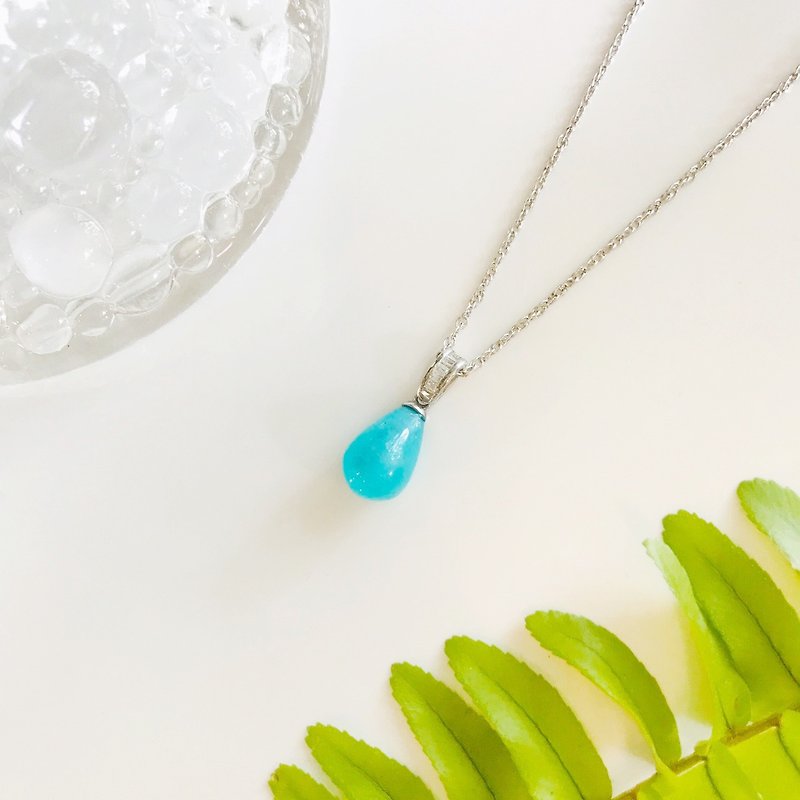 Tianhe Stone Necklace • Hand-Cut | Natural Stone Series • With Gift Wrap - Necklaces - Jade Blue