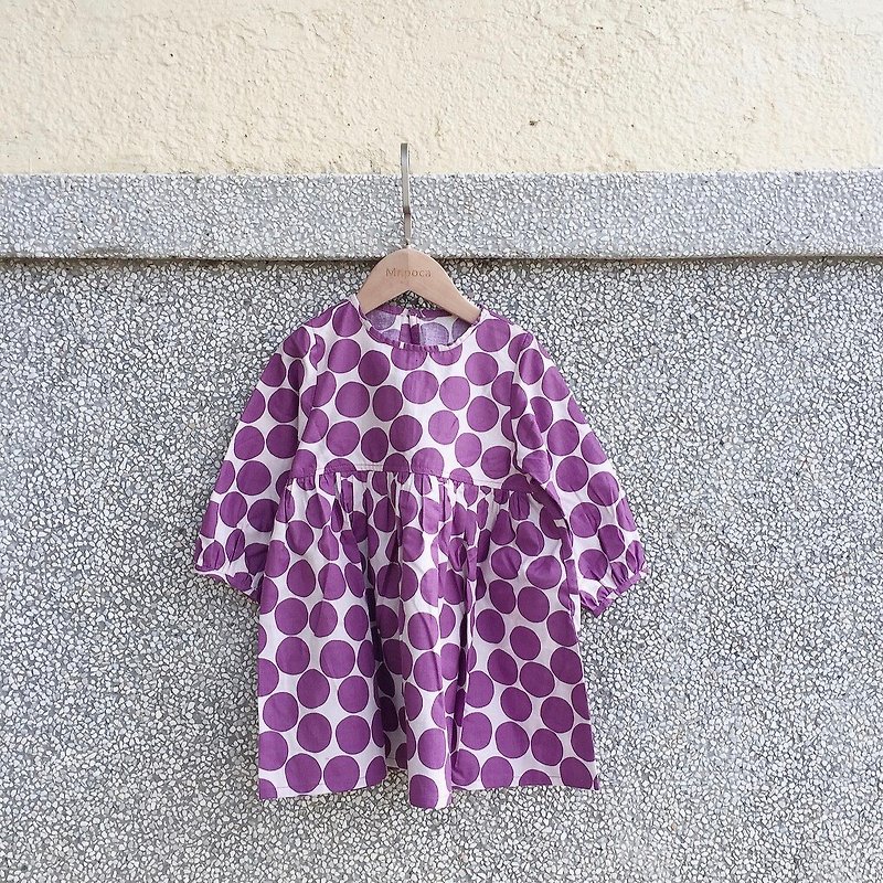 the fish tail baby dress - double gauze - Kids' Dresses - Cotton & Hemp Purple