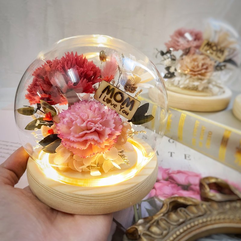 Mommy Carnation Magic Ball Randomly Gives Small Card Everlasting Flower Carnation Mother’s Day Gift Birthday Gift - Dried Flowers & Bouquets - Plants & Flowers Multicolor