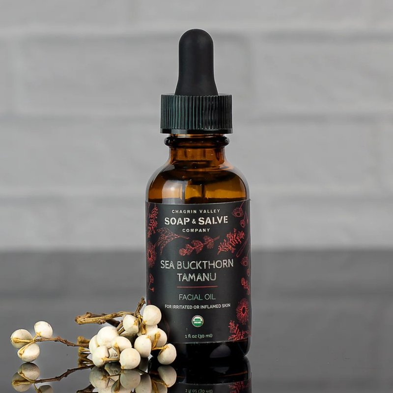 Face oil - SEA BUCKTHORN TAMANU  1OZ - Essences & Ampoules - Plants & Flowers Orange