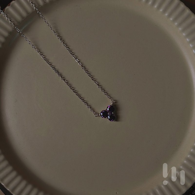 パープルライム プロローグ│925 スターリングシルバーパープル石ネックレス LIM:M PROJECT - ネックレス - スターリングシルバー パープル