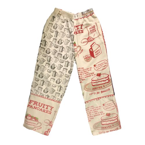 素敵な一点物リメイクパンツ リメイク 風 ワイド ストレート パンツ