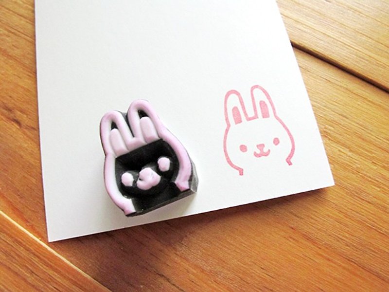 Apu hand stamp super cute mini cute rabbit stamp hand account stamp - ตราปั๊ม/สแตมป์/หมึก - ยาง 