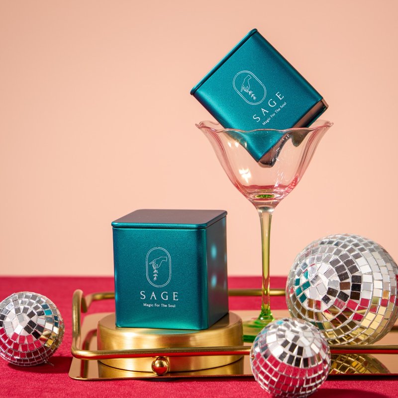 【Wedding Favors Wedding Gifts】Sage Tea Cookies / Herbal Tea Bag Small Square Canister (2 Pack) - คุกกี้ - วัสดุอื่นๆ 