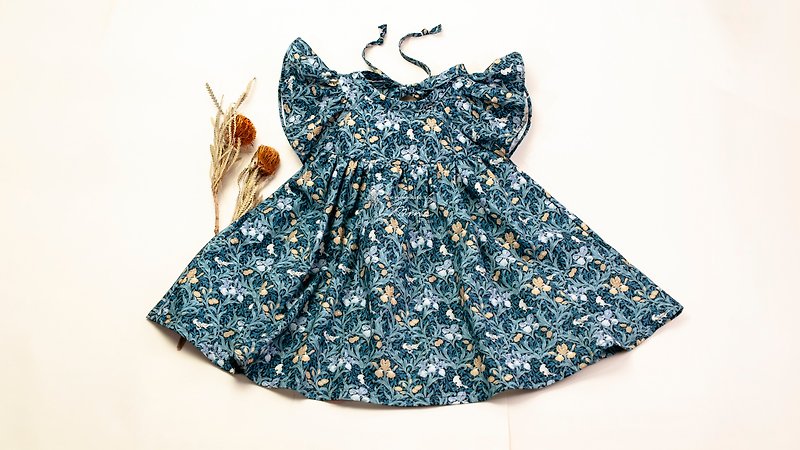 Handmade b yMina [Design] Tassel Iris Savannah Dress Gift Box Birthday Gift - กระโปรง - ผ้าฝ้าย/ผ้าลินิน หลากหลายสี