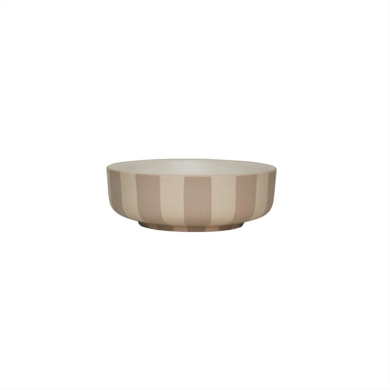 OYOY Toppu wide mouth small bowl/Earl Gray milk tea - Bowls - Pottery Multicolor