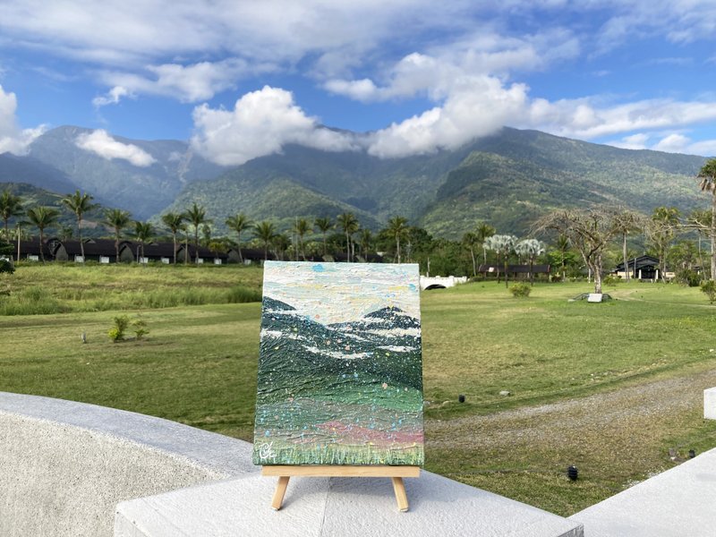 抽象繪畫  走向群山9  painting Head To The Mountains 9 - 海報/掛畫/掛布 - 棉．麻 多色