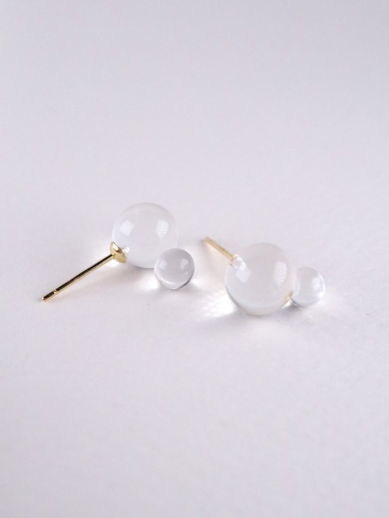 DUE - Lampwork boro glass stud earrings