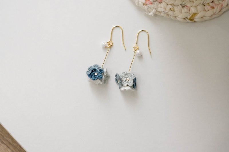 Precious Metals Earrings & Clip-ons Green - Crochet Earring Green Flower / Crochet Earrings