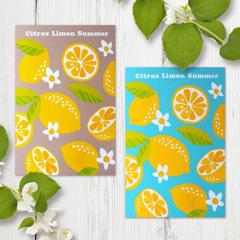 Greeting Card - Citrus Limon Summer - - การ์ด/โปสการ์ด - กระดาษ สีเหลือง