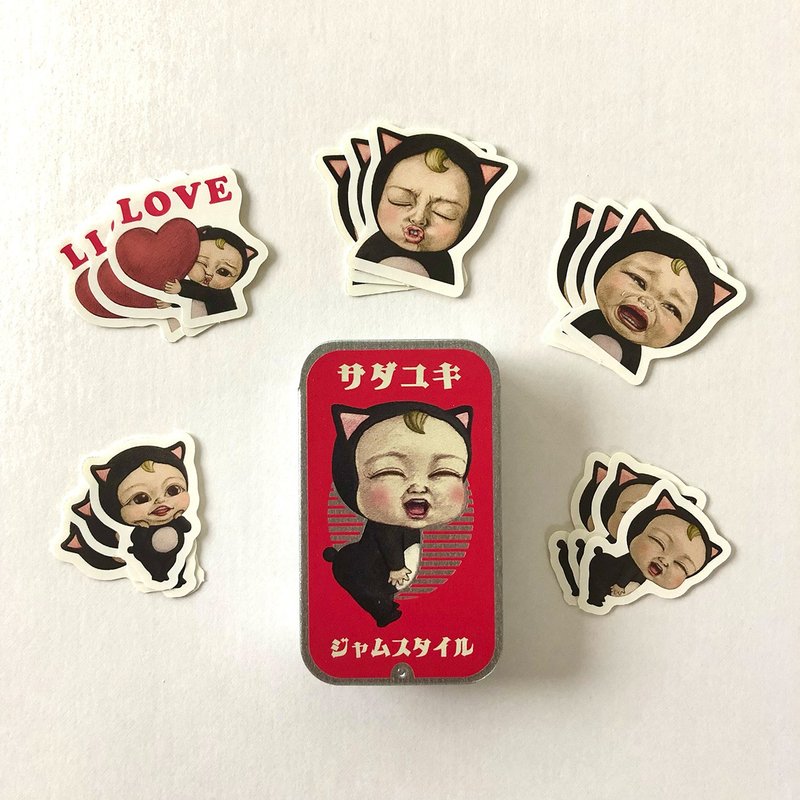 Stickers in a case / Sadayuki - Stickers - Paper Red