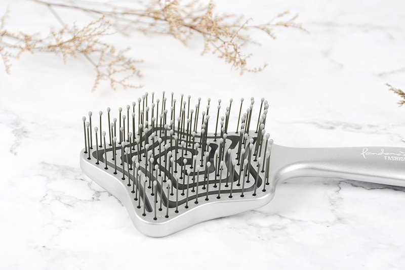 Little Star Lasen3D Flexible Anti-Tangle Comb (Silver) | Pandora's Beauty Box - อุปกรณ์แต่งหน้า/กระจก/หวี - พลาสติก 