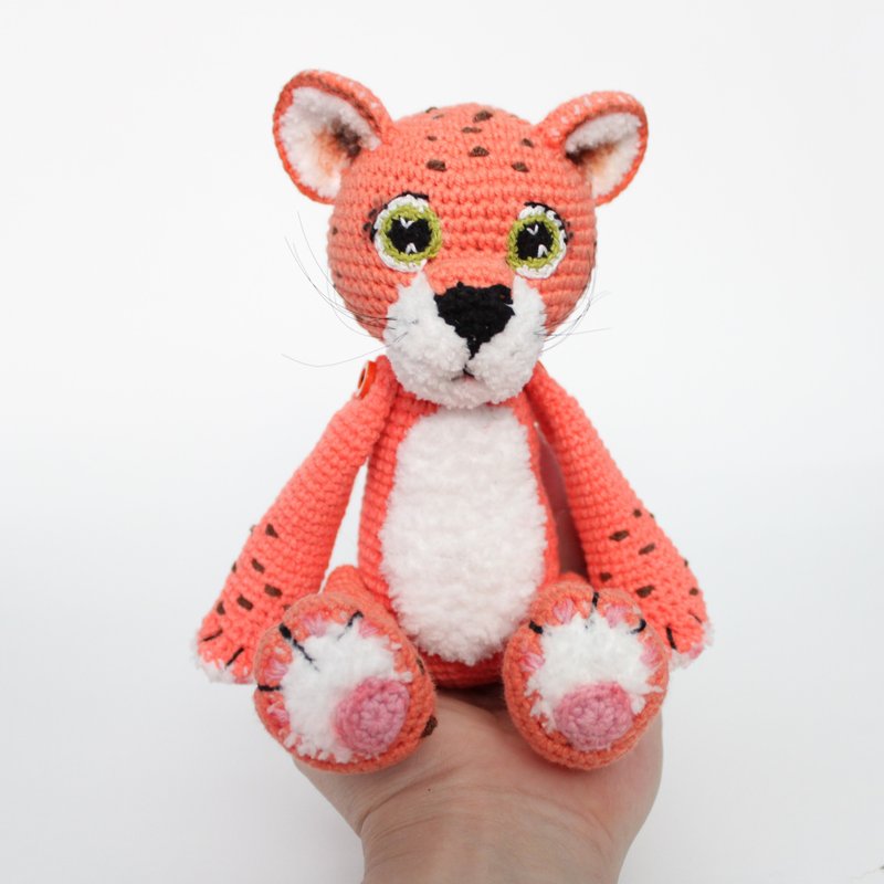 Leopard crochet pattern PDF in English   Amigurumi cheetah with movable limbs - 手工藝教學/工具書 - 其他材質 
