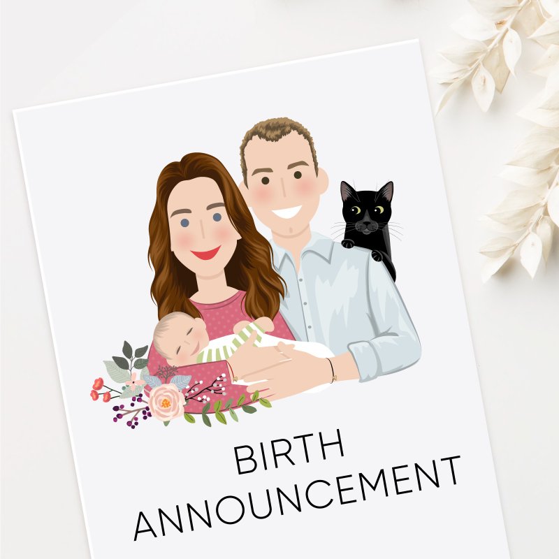 Digital design of Birth announcement - 電子喜帖/賀卡/邀請函 - 其他材質 