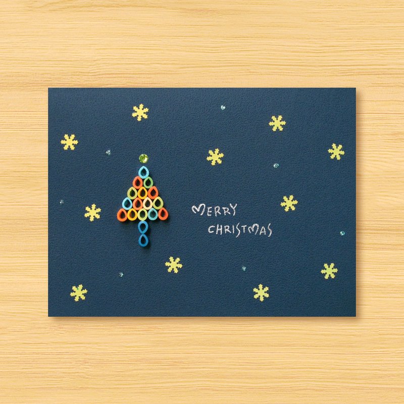 ( 2款供選擇 ) 手工捲紙卡片 _ 來自遠方的祝福 - 小小聖誕福音 - 卡片/明信片 - 紙 藍色