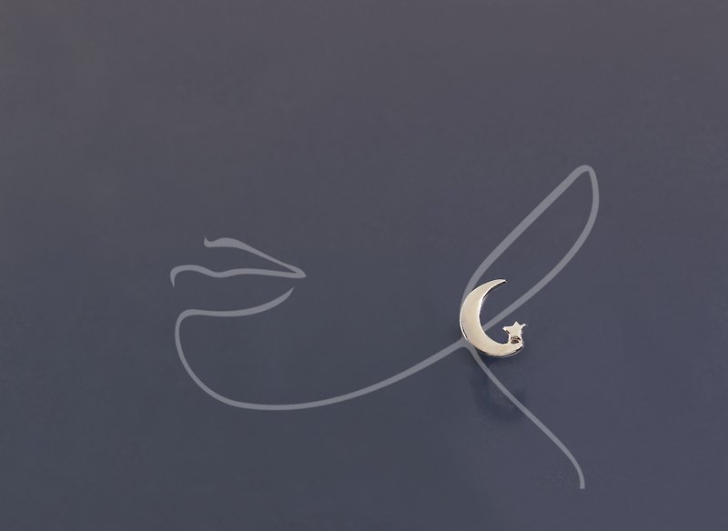 Image Series - Star Moon 925 Silver Earrings (Single/Pair)