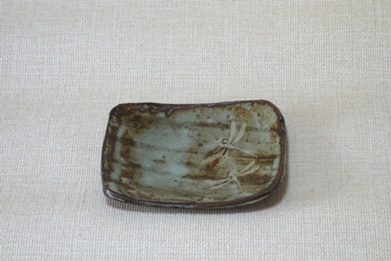 Rectangular Plate Dragonfly B - Plates & Trays - Pottery Gray