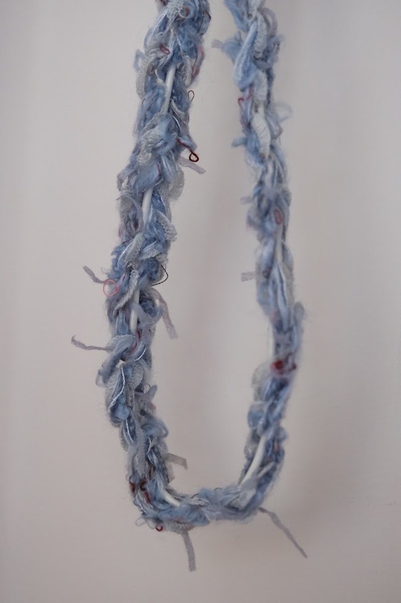 手織り糸ヘアバンド - ヘアアクセサリー - その他の素材 ブルー