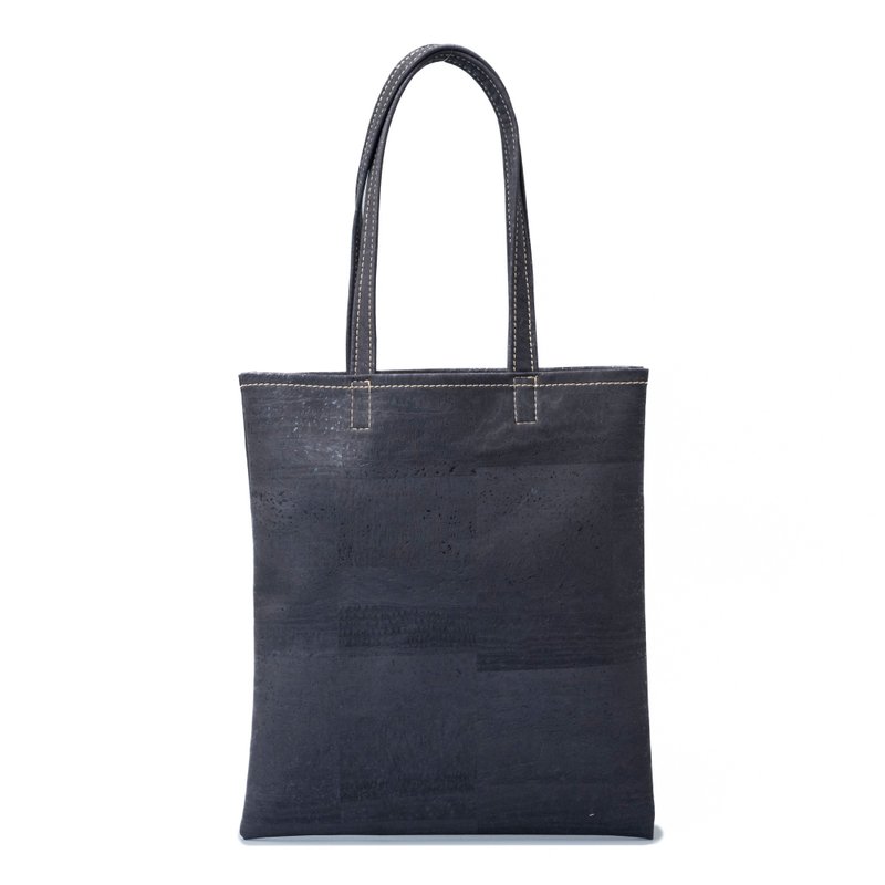 コルクレザーA4トートバッグ (Black) - 手提包/手提袋 - 環保材質 黑色