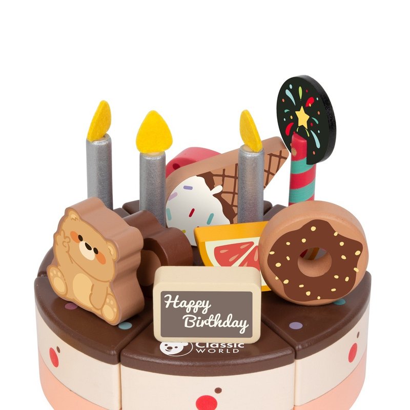 美味巧克力蛋糕切切樂【抓周 幼兒生日送禮 適合2歲以上】 - 寶寶/兒童玩具/玩偶 - 木頭 咖啡色